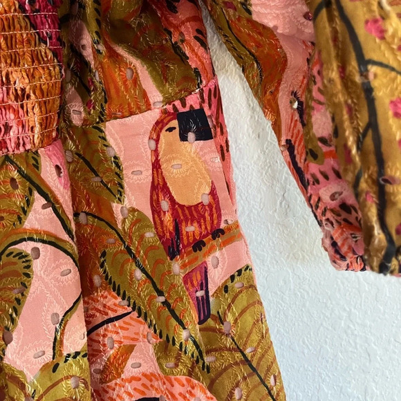 Kourt Robbie Dress Multi Palm Print L - Picture 12 of 16